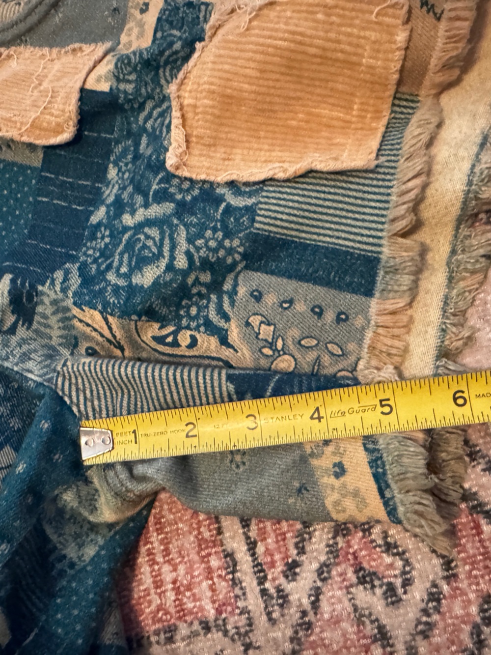 We The Free People Lo Fidelity Patchwork Denim Short Overalls Women's Small Rare - Picture 7 of 7
